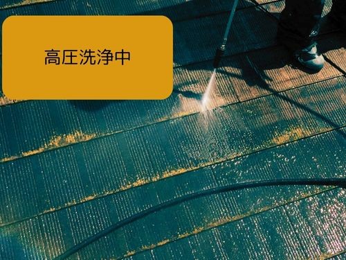 川口市のG様邸　塗装工事が開始しました！(高圧洗浄)